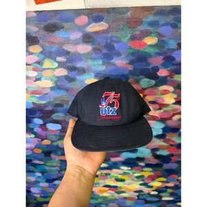 Vintage Utz Potato Chips 75th Anniversary Snapback Navy Blue 1996 Made in USA